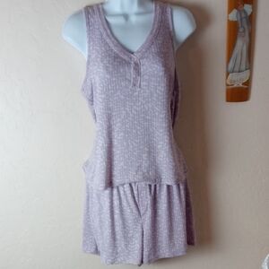 Live 2 Lounge Women’s Lavender Knit Sleep Two Piece Set